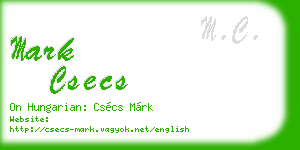 mark csecs business card